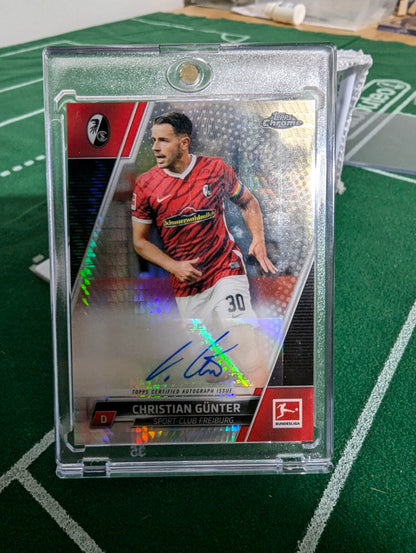 Christian Gunter 2021/22 Topps Chrome Bundesliga Soccer Magenta Auto#155/175