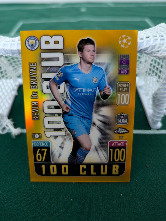 Topps Chrome Match Attax Kevin De Bruyne City Numbered /50 100 Club