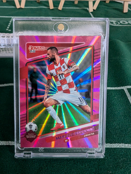 2021-22 Donruss Optic Marcelo Brozovic Holo Pink Laser Velocity SP /25 Croatia