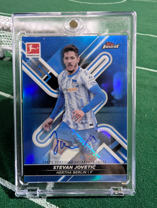 2022 Topps Finest Bundesliga Stevan Jovetic 64/65 Auto Hertha BSC Berlin #13