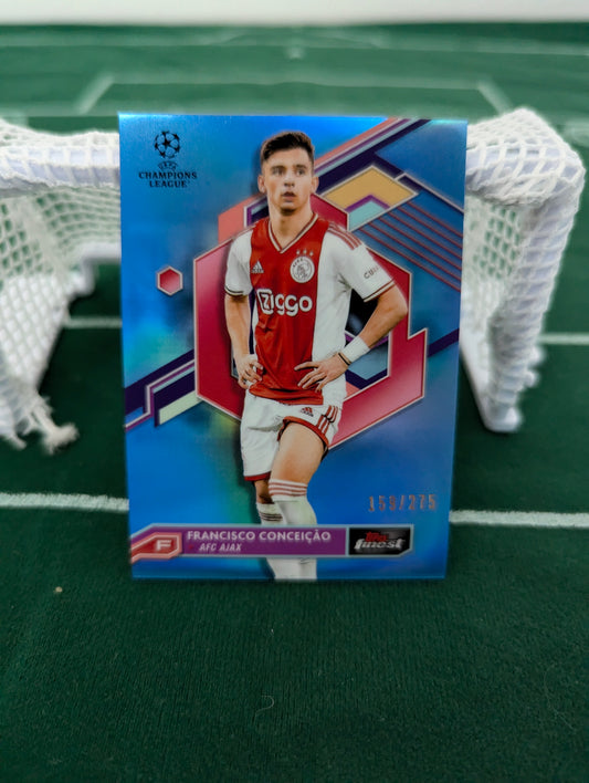 2022-23 Topps Finest UEFA Francisco Conceicao Sky Blue /275 FC Ajax