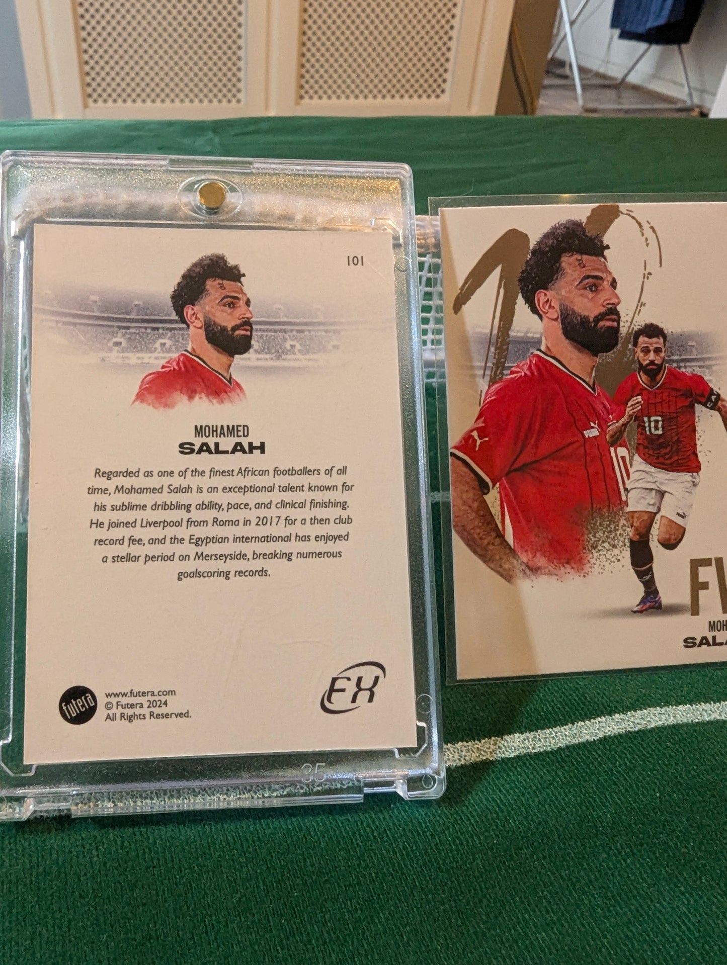 2* Mo Salah Futera FX 2024 Base Liverpool Egypt