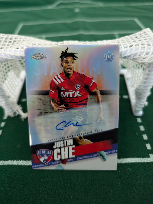 Justin Che Rookie Auto Dallas 2022 Topps Chrome MLS Refractor RC