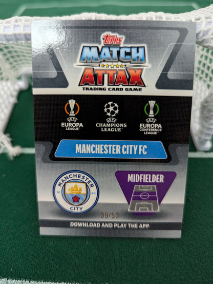 Topps Chrome Match Attax Kevin De Bruyne City Numbered /50 100 Club