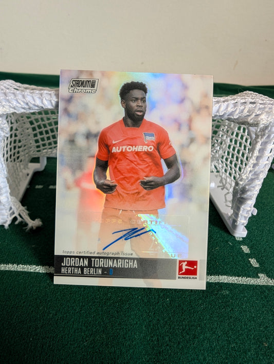 2021-22 Topps Stadium Club Chrome Bundesliga Jordan Torunarigha #CAC-JT Auto