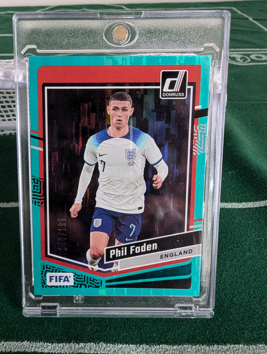 Phil Foden /199 Teal 23-24 Panini Donruss Soccer #12 England