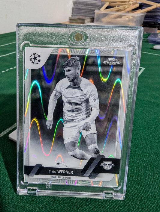 Timo Werner  2022-23 Topps Chrome UEFA UCC Black & White RayWave #111