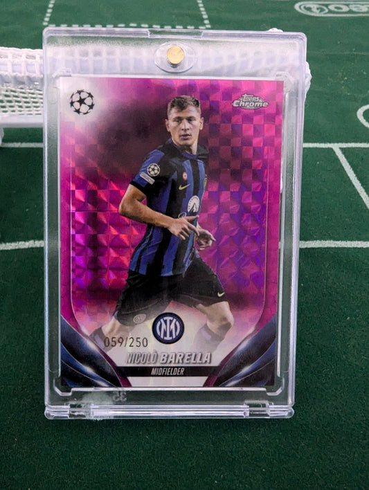 2022/23 Topps Chrome UCC Pink Shimmer /250 Nicolo Barella Inter Milan