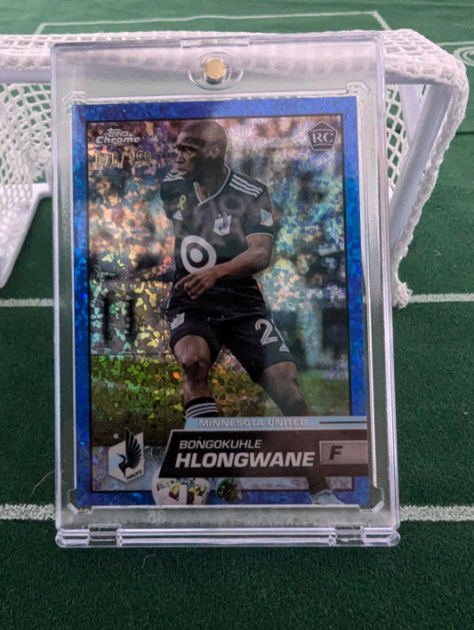 2023 Topps Chrome MLS Blue Wave Refractor /199 Bongokuhle Hlongwane Rookie RC