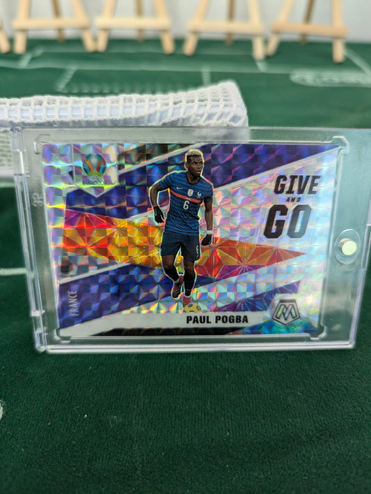 2021 Panini Mosaic UEFA Euro 2020 Silver Prizm Give and Go Paul Pogba France #8