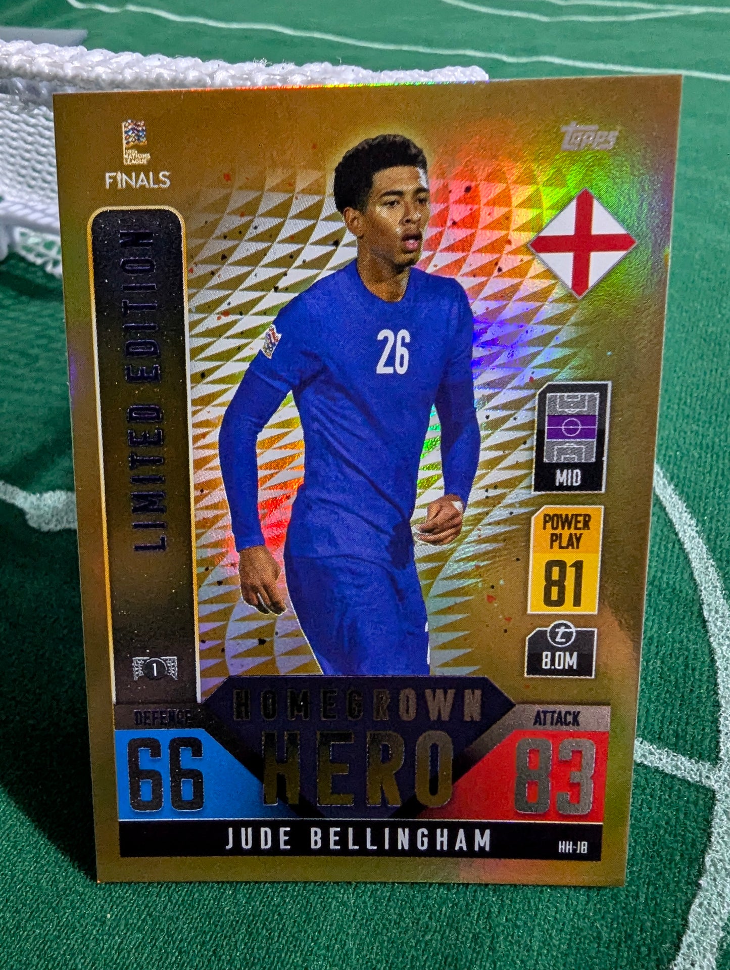 Match Attax 101 Nations League 2022 HH JB Jude Bellingham Ltd Ed - Gold Parallel