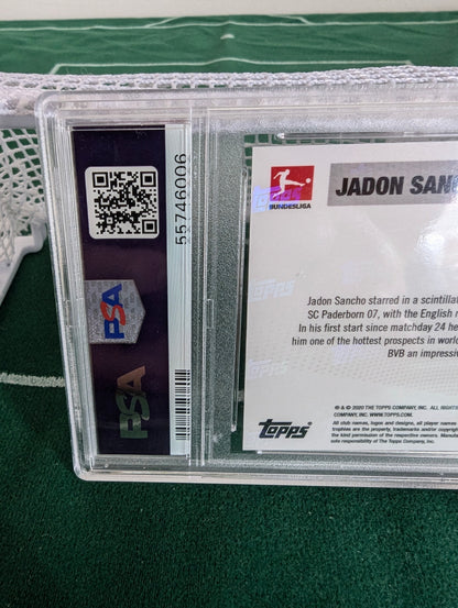 Jadon Sancho Topps Now #165 PSA 10 Gem Mint Bundesliga BVB 09 First Hat Trick