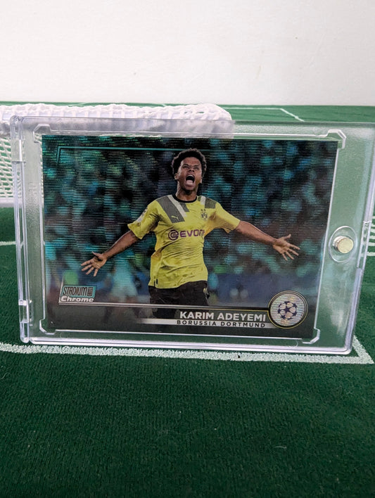 Topps Stadium Club Chrome 2022/23 Karim Adeyemi /275 Aqua Wave Dortmund #27