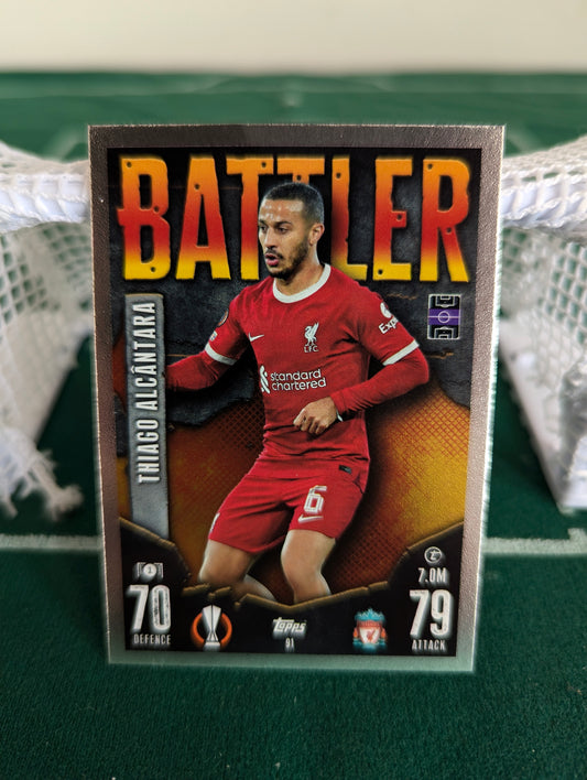 Thiago Alcantara Battler 1st Edition Match Attax Liverpool 2023/24 Topps