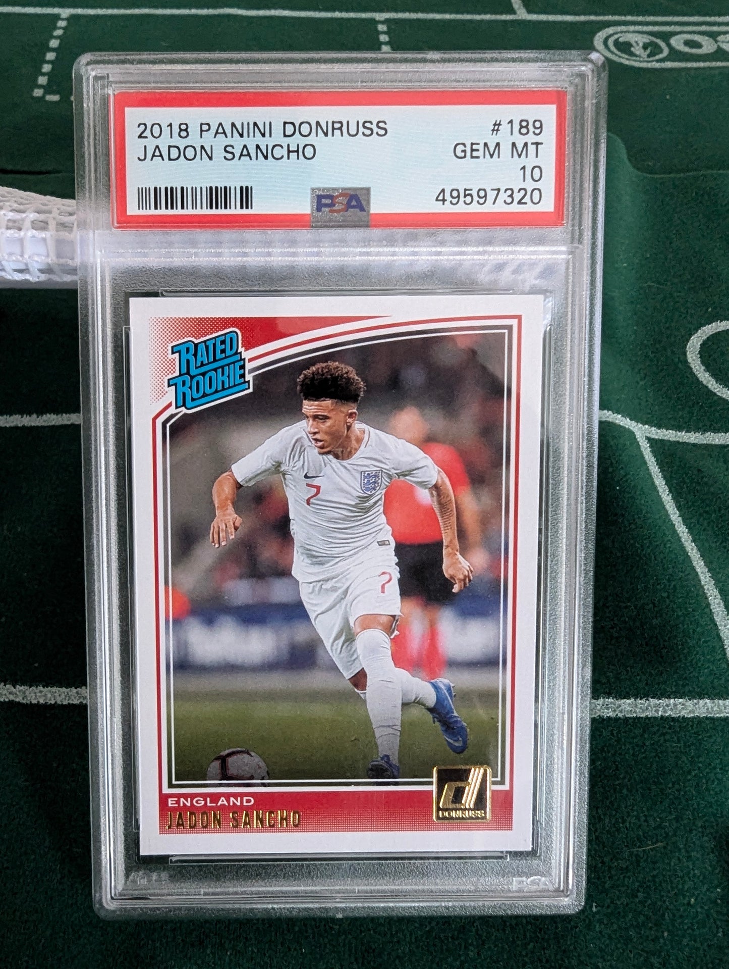 2018 Panini Donruss Jadon Sancho PSA 10 - England Dortmund Manu Utd